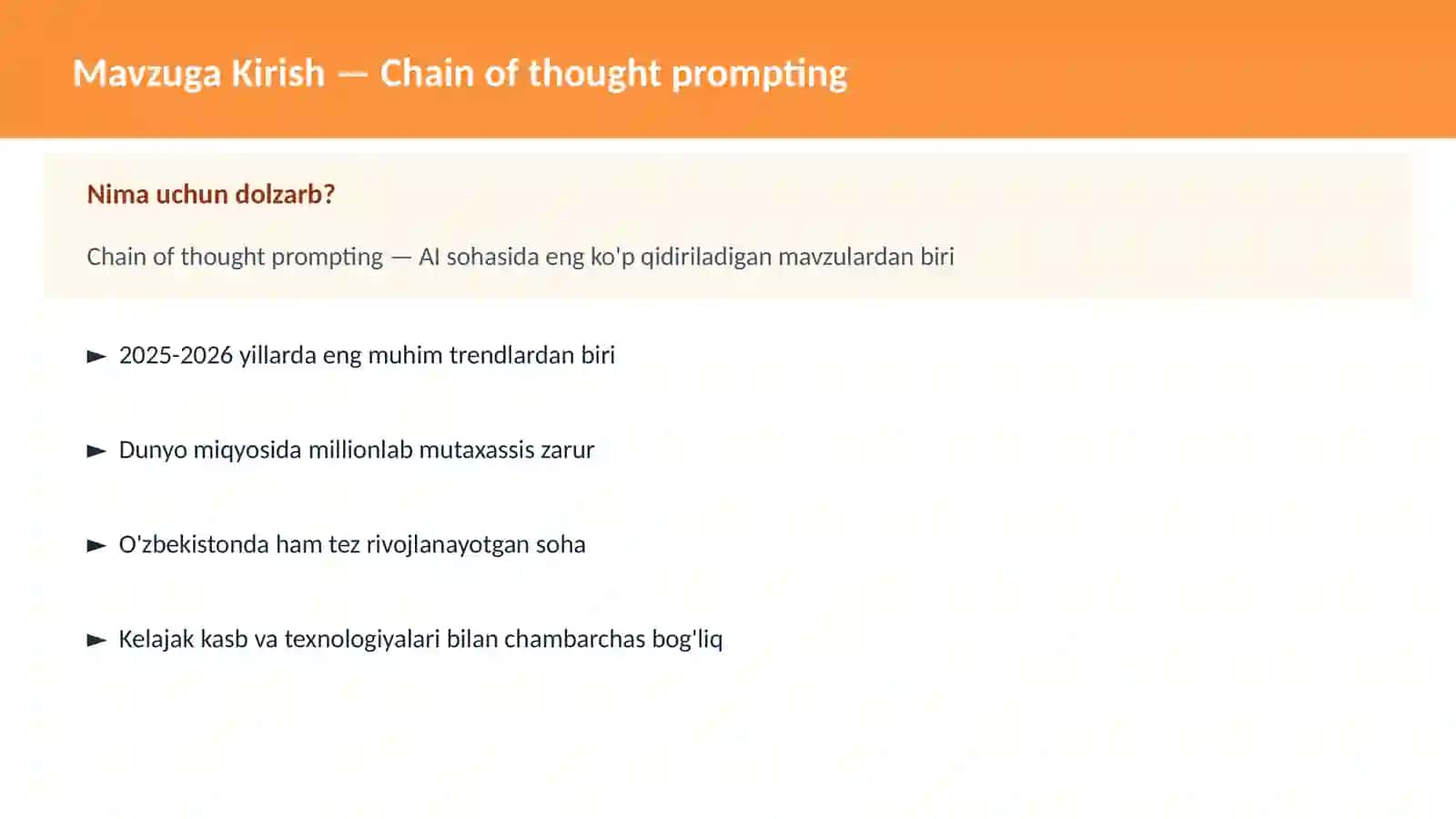 Chain of thought prompting 2