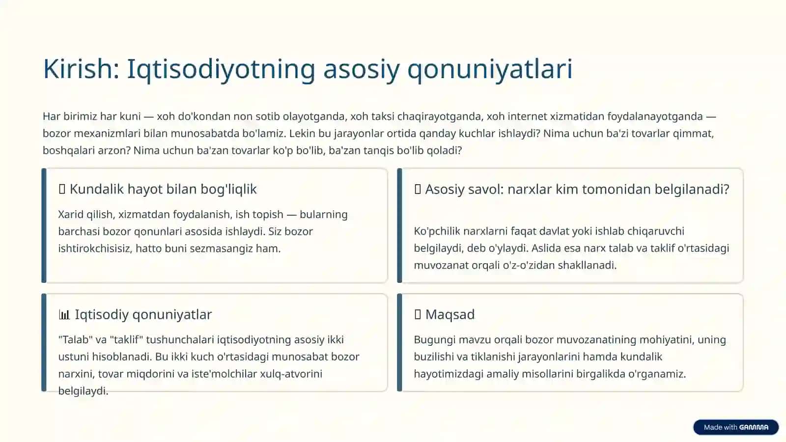 Bozor muvozanati: Talab va taklifning sehrli o'yini 2