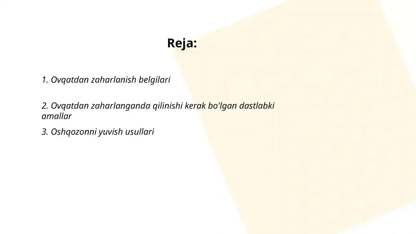 Ovqatdan zaharlanganda birinchi yordam koʻrsatish 2