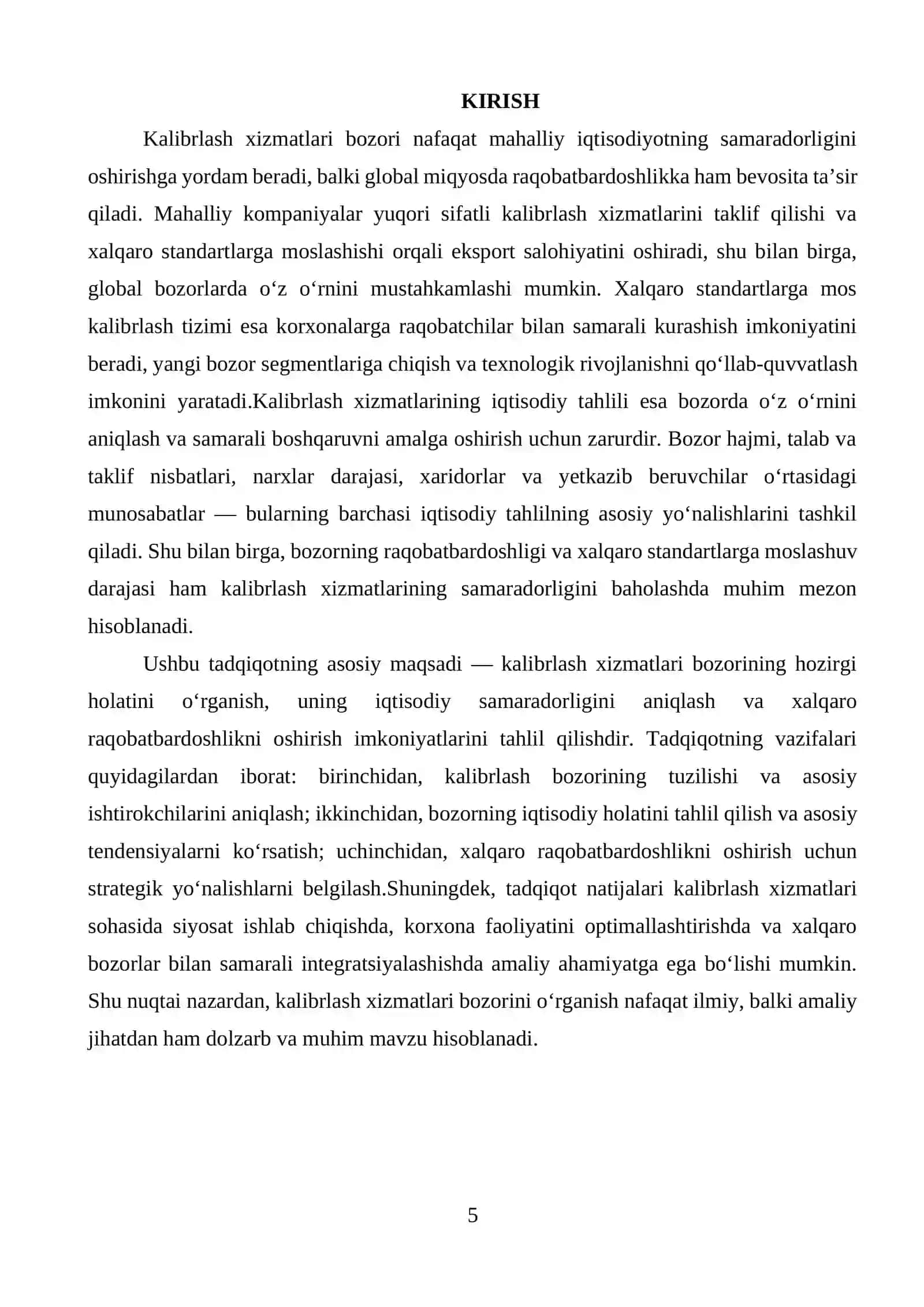 Kalibrlash xizmatlari bozorining umumiy tushunchasi 2