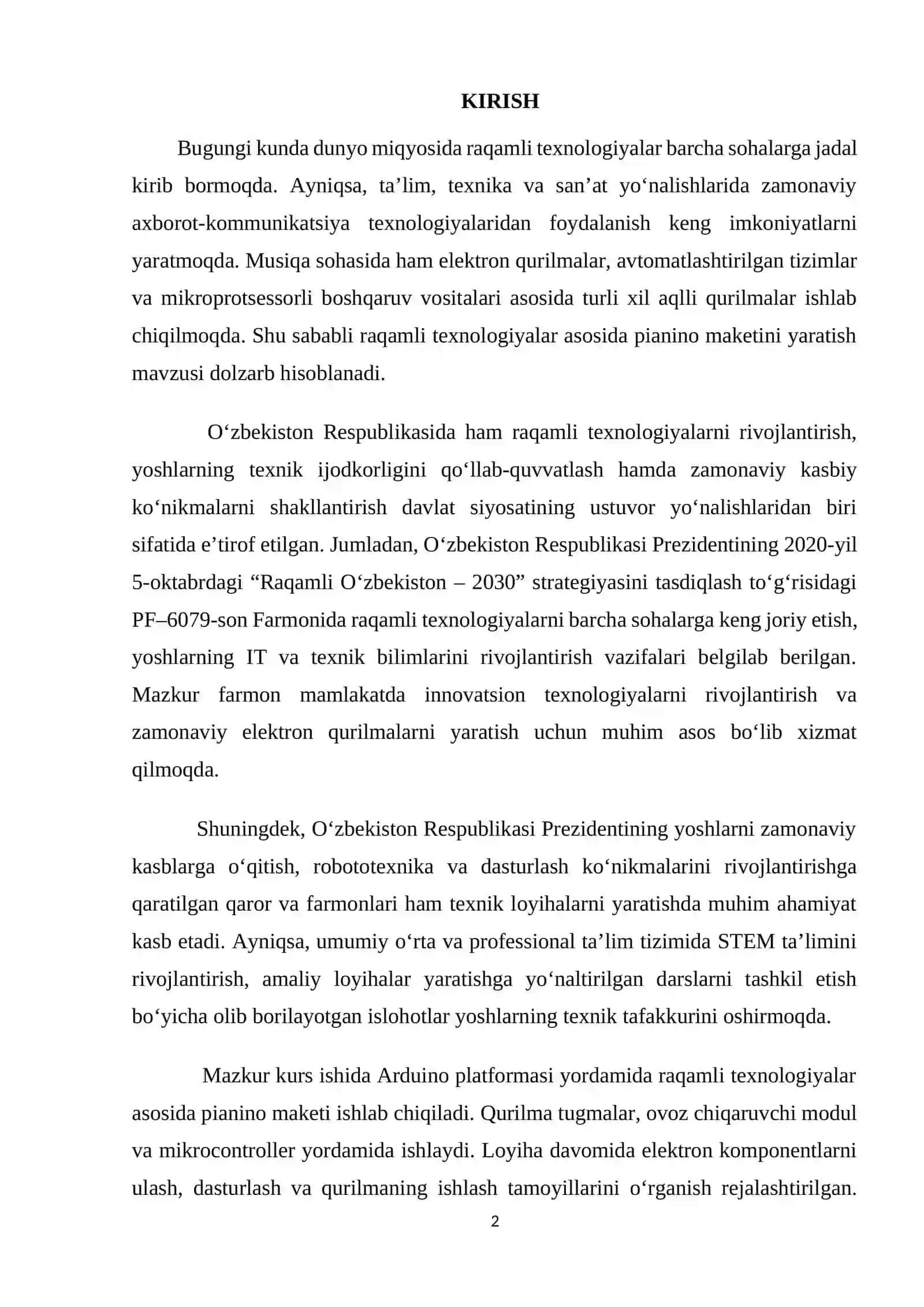 Raqamli texnologiyalar asosida pianino maketini ishlab chiqish 2