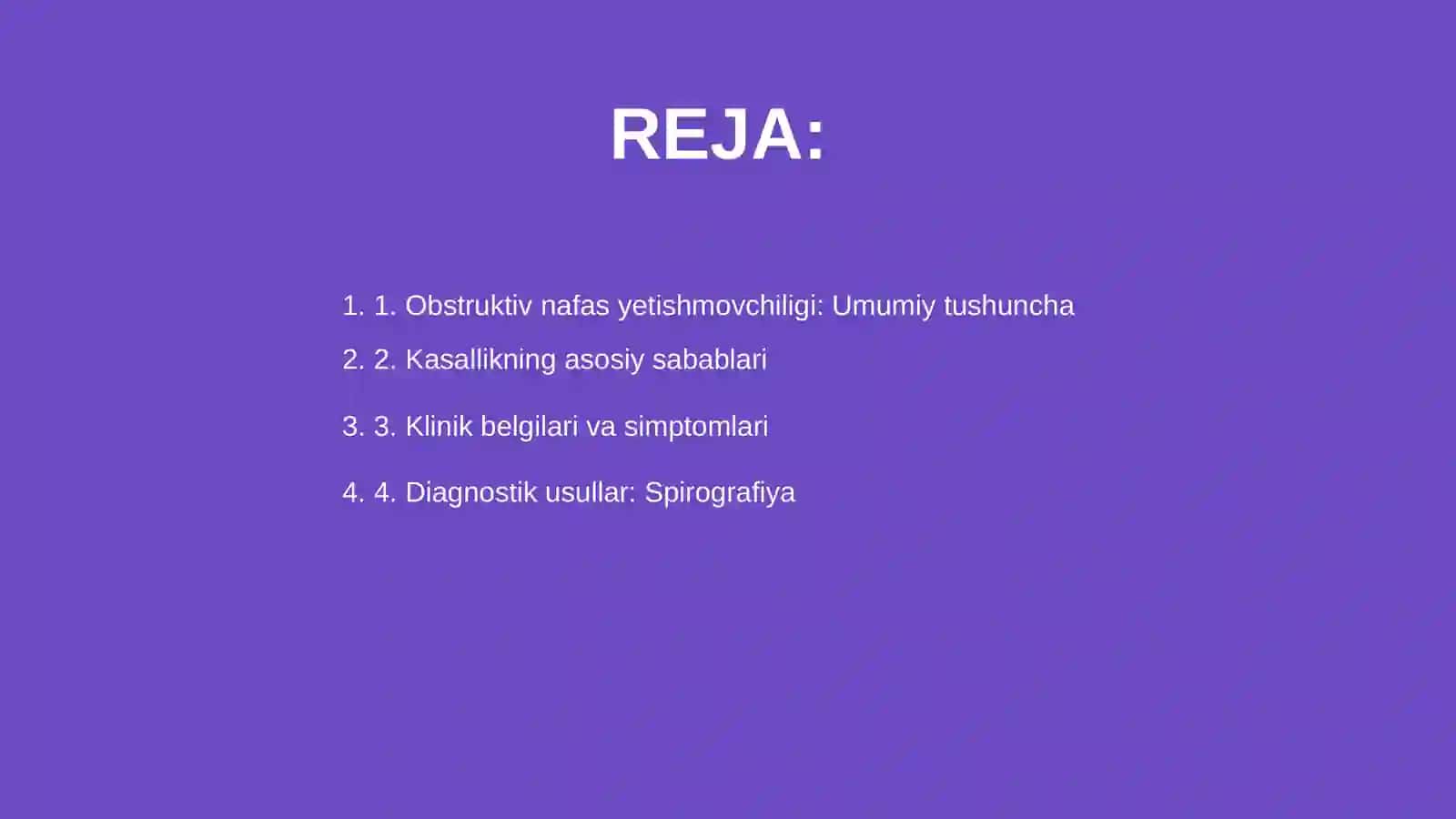 Obstruktiv nafas yetishmovchiligi diagnostikasi 2