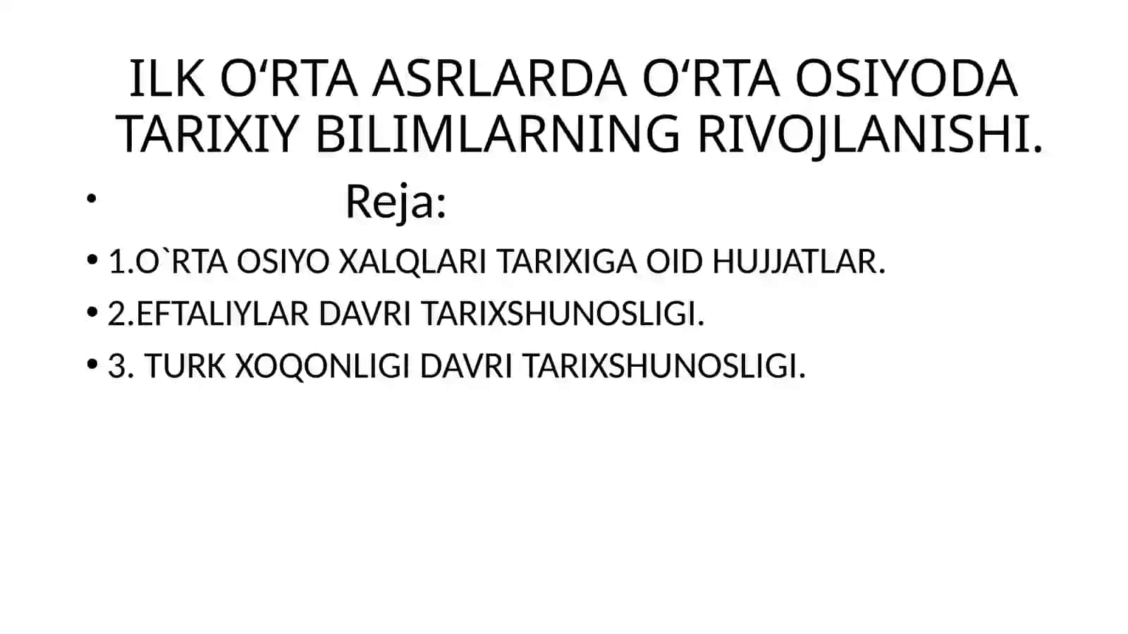 O‘RTA OSIYO XALQLARI TARIXIGA OID HUJJATLAR 2