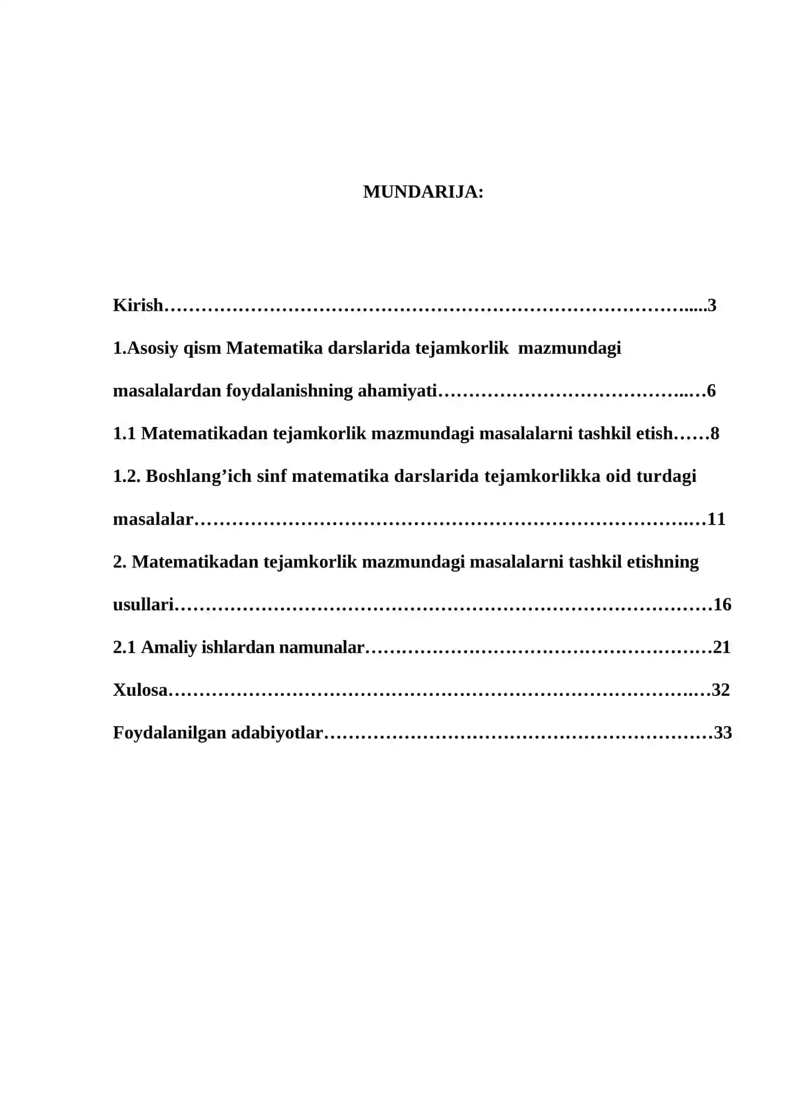 Boshlang’ich sinf matematika darslaridan tejamkorlikka oid masalalarning mohiyati 2