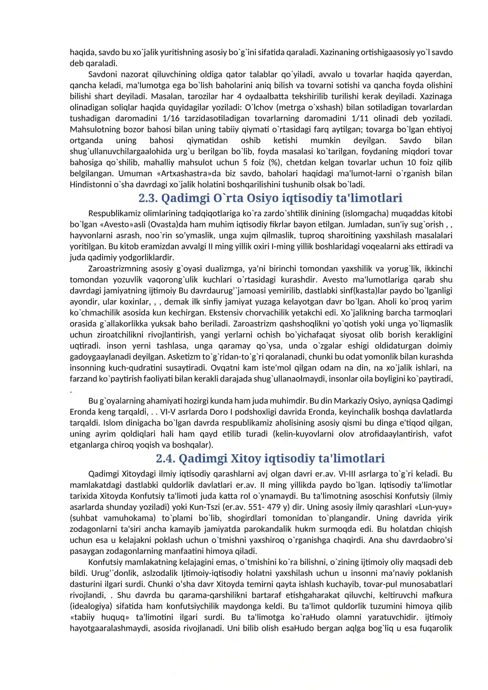 QАDIMGI DUNYO IQTISODIY G`OYАLАRI 2