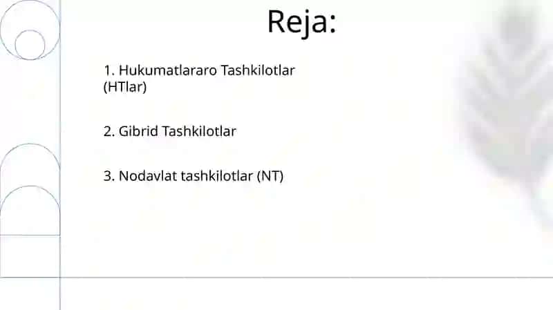 Xalqaro tashkilotlarning turlari va tasnifi 2