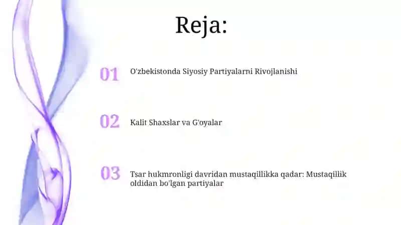 O'zbekiston Respublikasida mavjud boʻlgan partiyalar tarixi 2