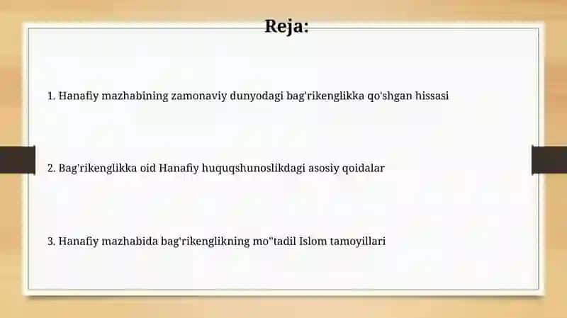 Xanafiyada moʻtadil islom tamoyili va bagʻrikenglik gʻoyalari 2
