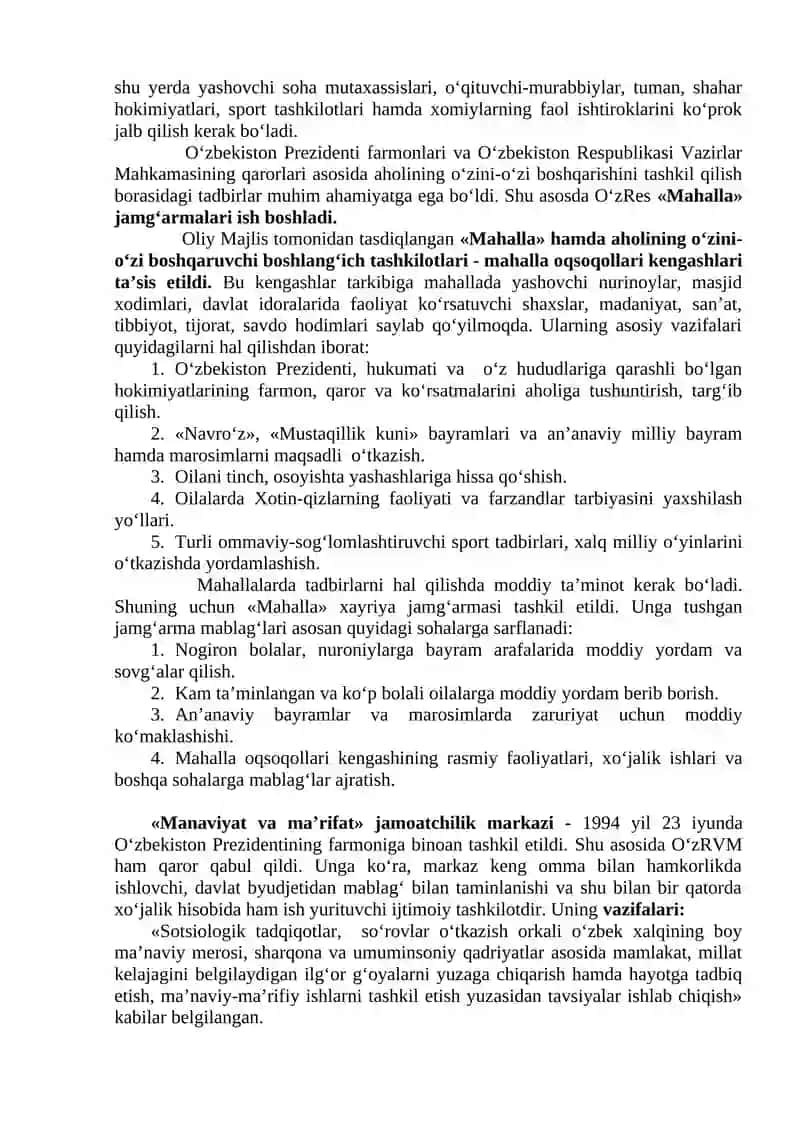 O‘zbekiston Respublikasida ommaviy sportni vujudga kelishi va rivojlanishining nazariy asoslari 2