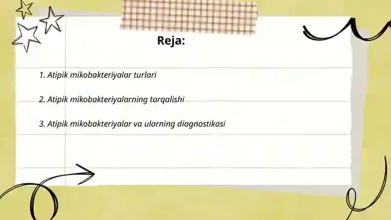 Atipik mikobakteriyalar va ularni amaliyotdagi ahamiyati 2