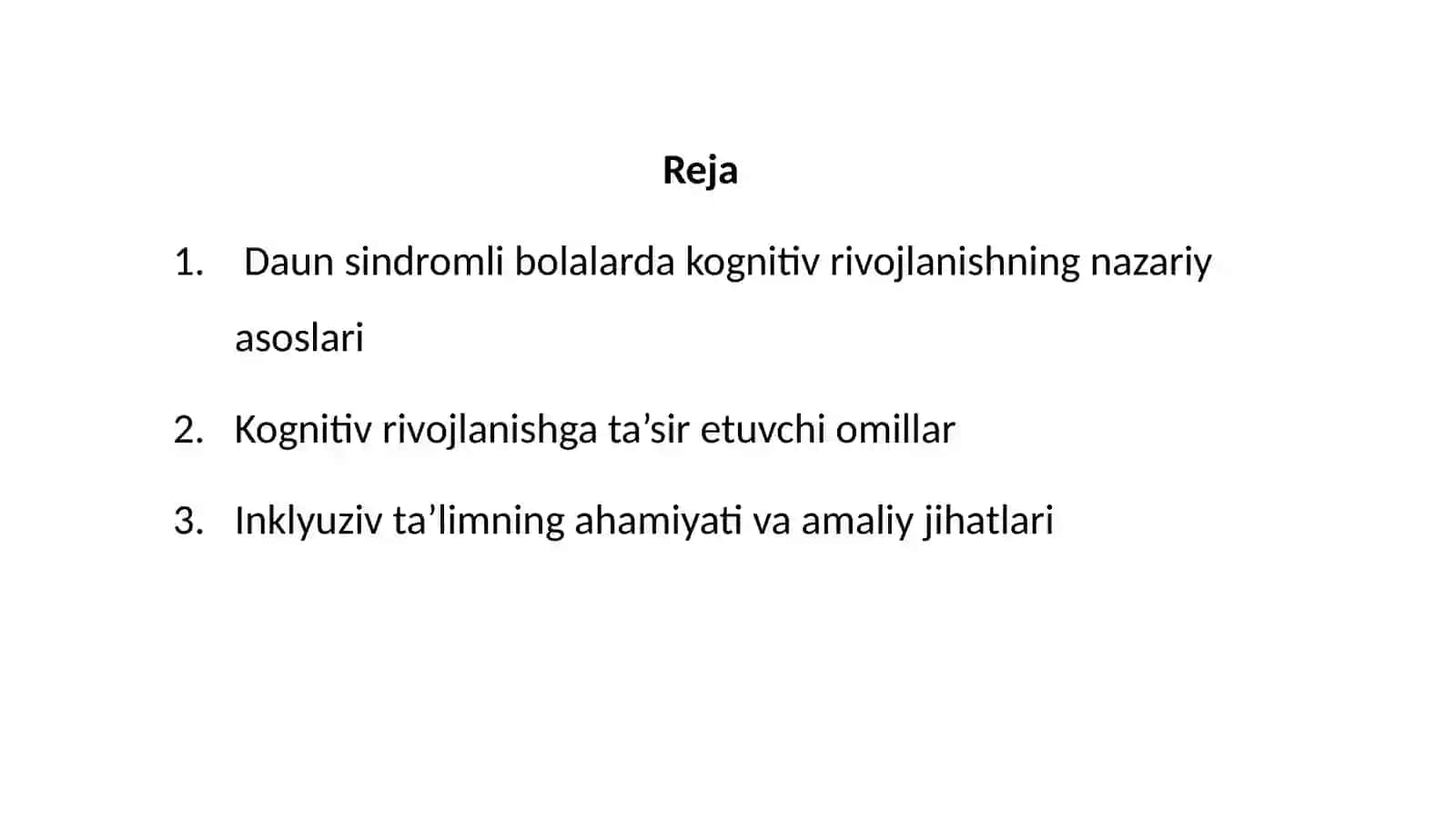 Daun sindromli bolalarda kognitiv rivojlanishga ta’sir etuvchi omillar va inklyuziv ta’limning ahamiyati 2