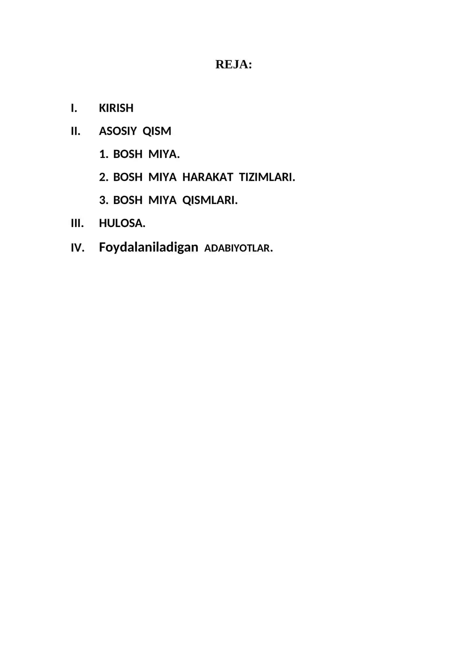 Bosh miya ustini harakat tizimlari 2