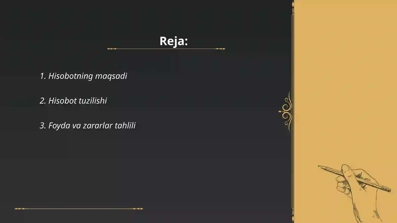 Foyda yoki zararlar va boshqa umumlashgan daromadlar haqidagi hisobot 2