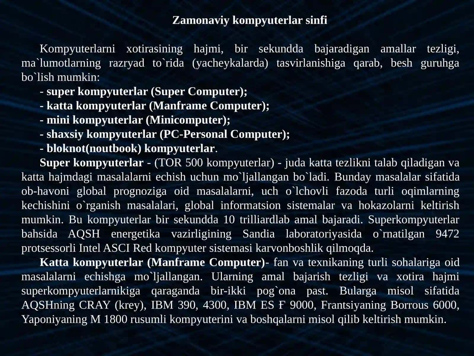 Shaxsiy kompyuterning dasturiy ta'minoti 2