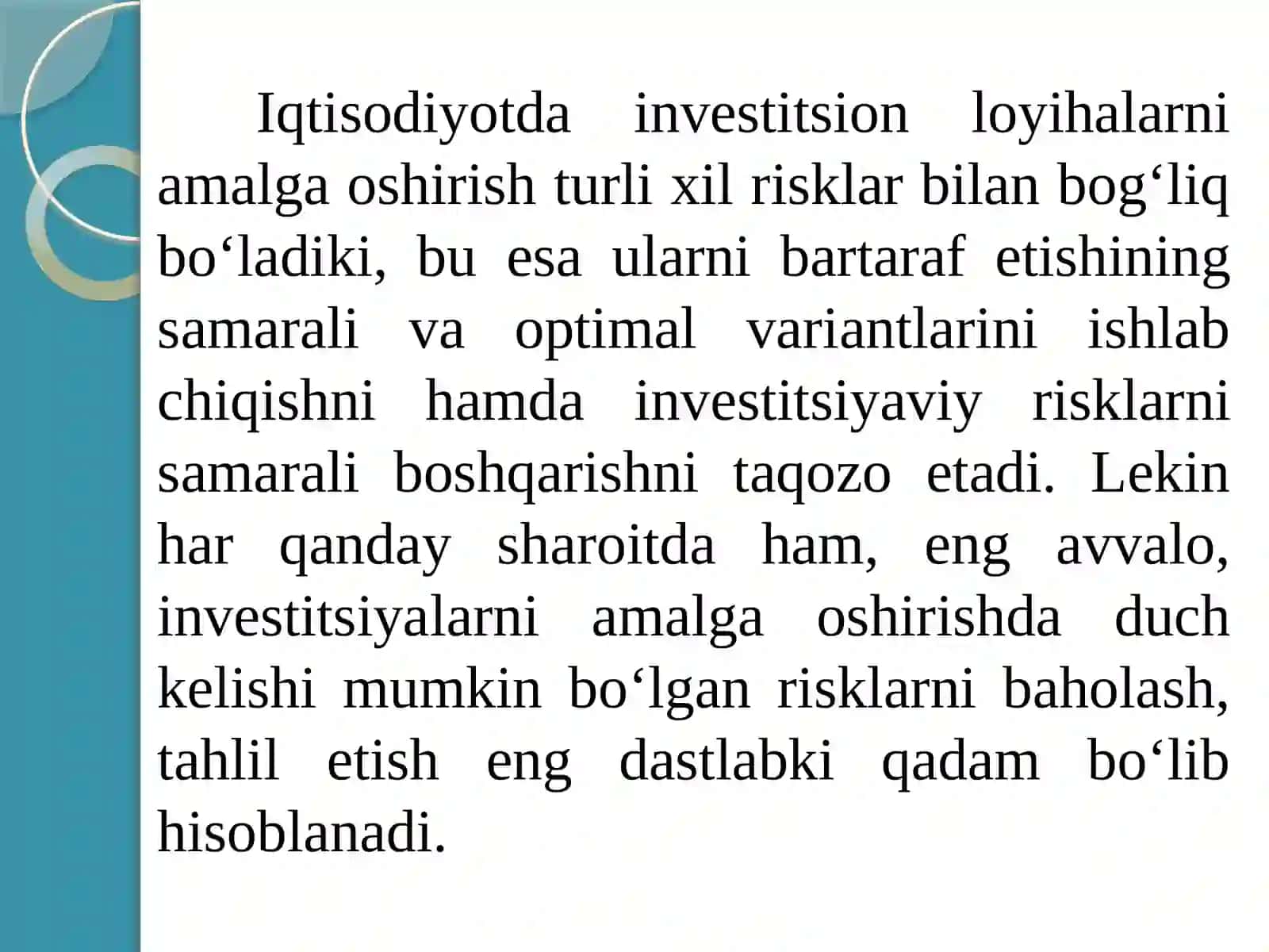 Investitsiya riski 2