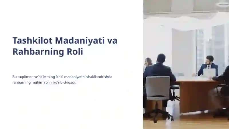 Tashkilot Madaniyati va Rahbarning Roli 2