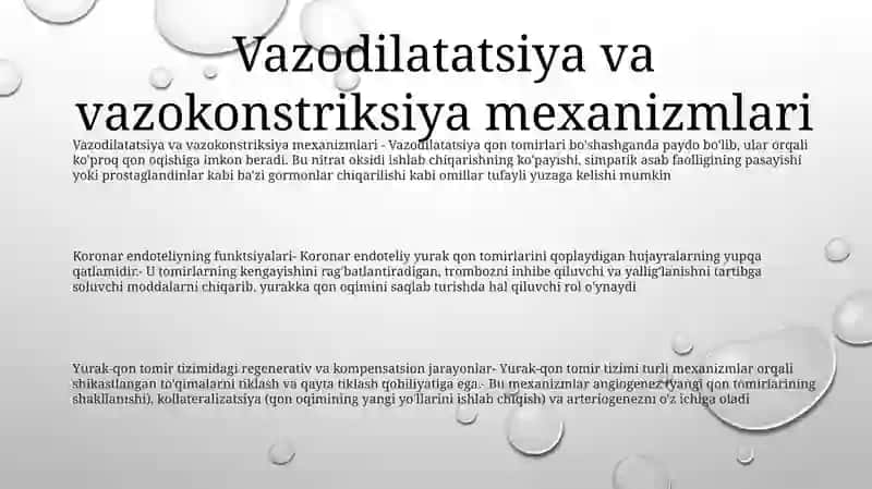 Qon Tomiri Endoteliyasining Funksiyalar 2