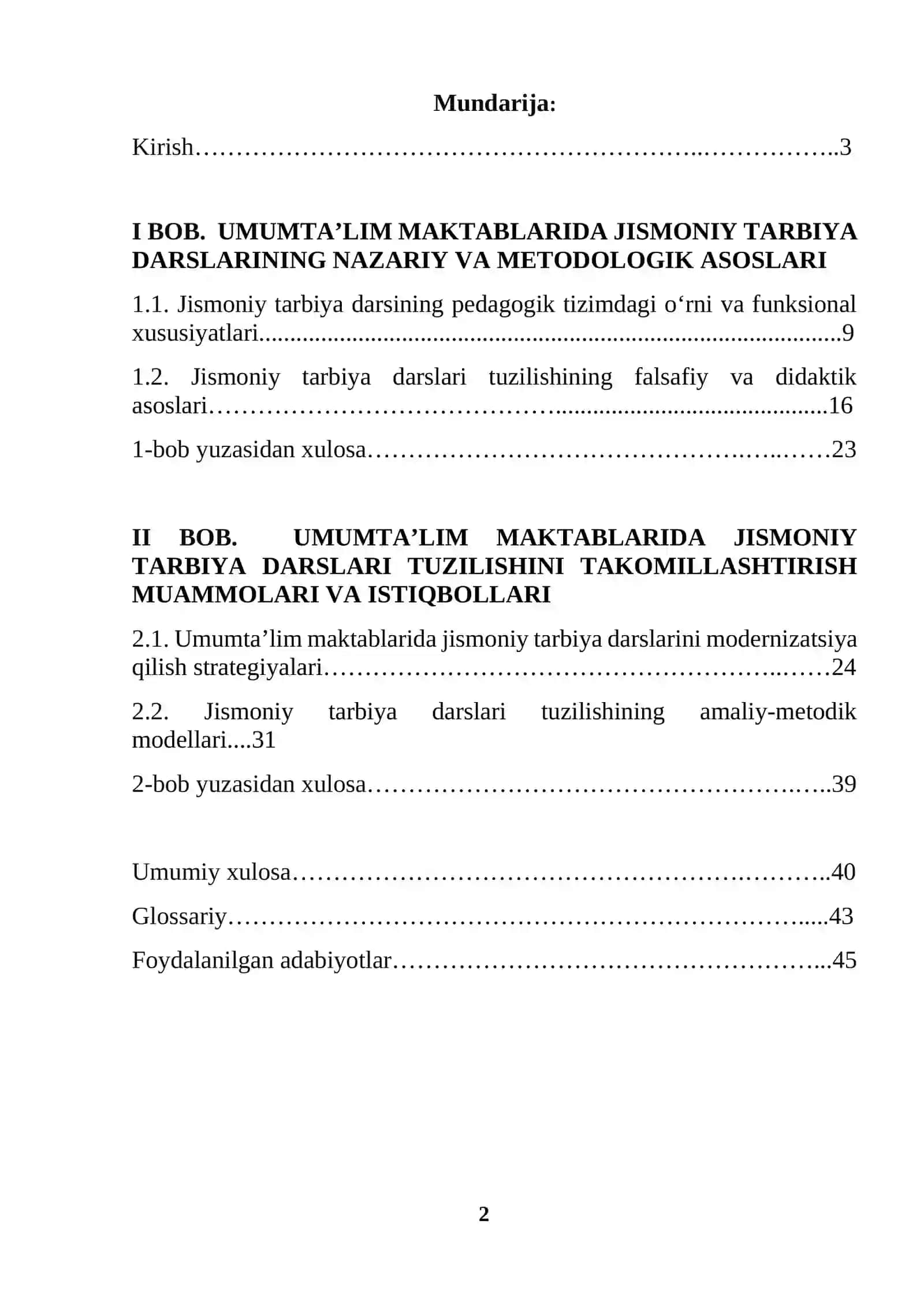 Umumta`lim maktablarida jismoniy tarbiya darslari tuzulishining nazariy asoslari 2