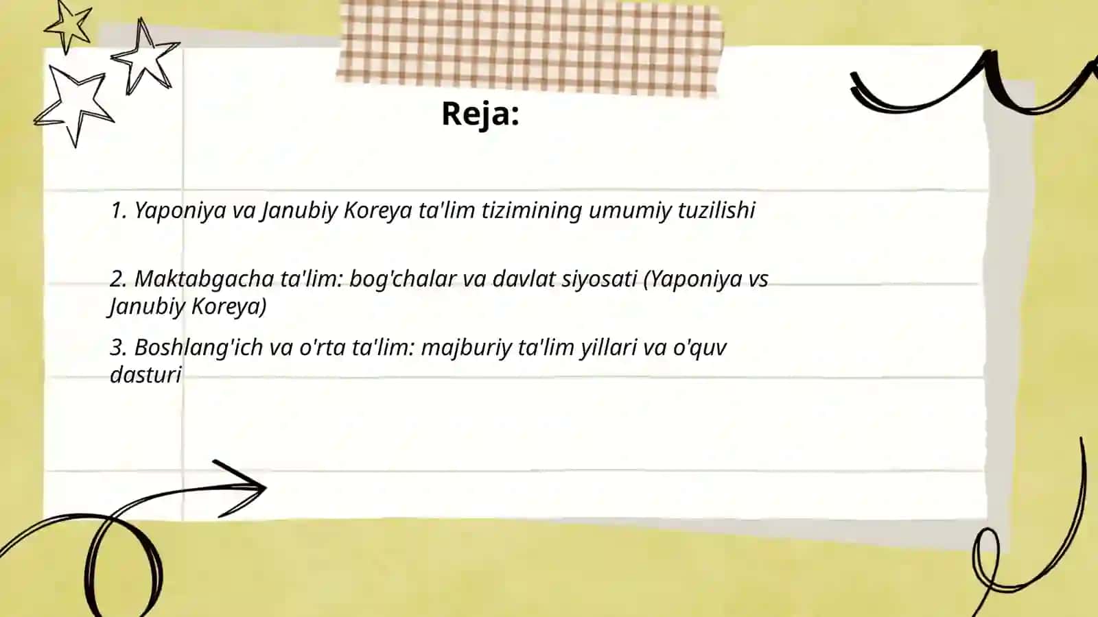 Yaponiya Janubiy Korea ta'lim tizimi 2