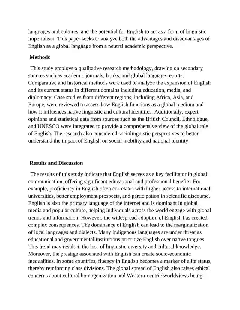 English as a Global Language: Benefits and Drawbacks 2