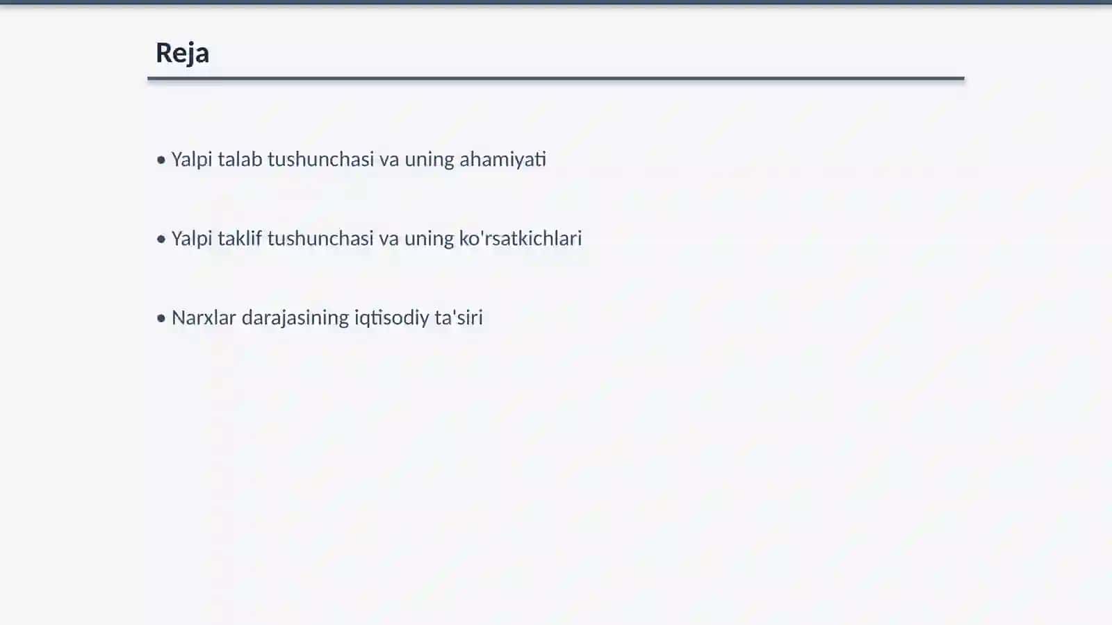 Yalpi talabga tasir etuvchi omillar va yalpi taklif oʻzgarishining narxlar darajasi 2