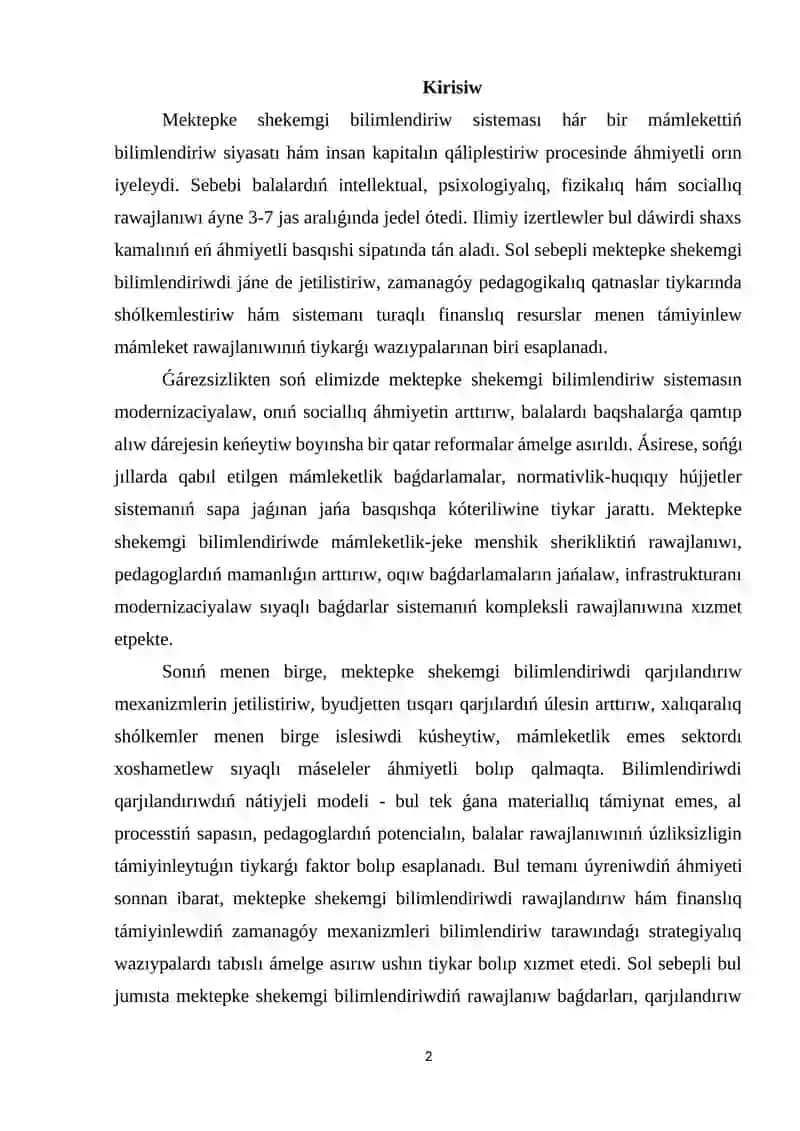 Mektepke shekemgi tálim 2