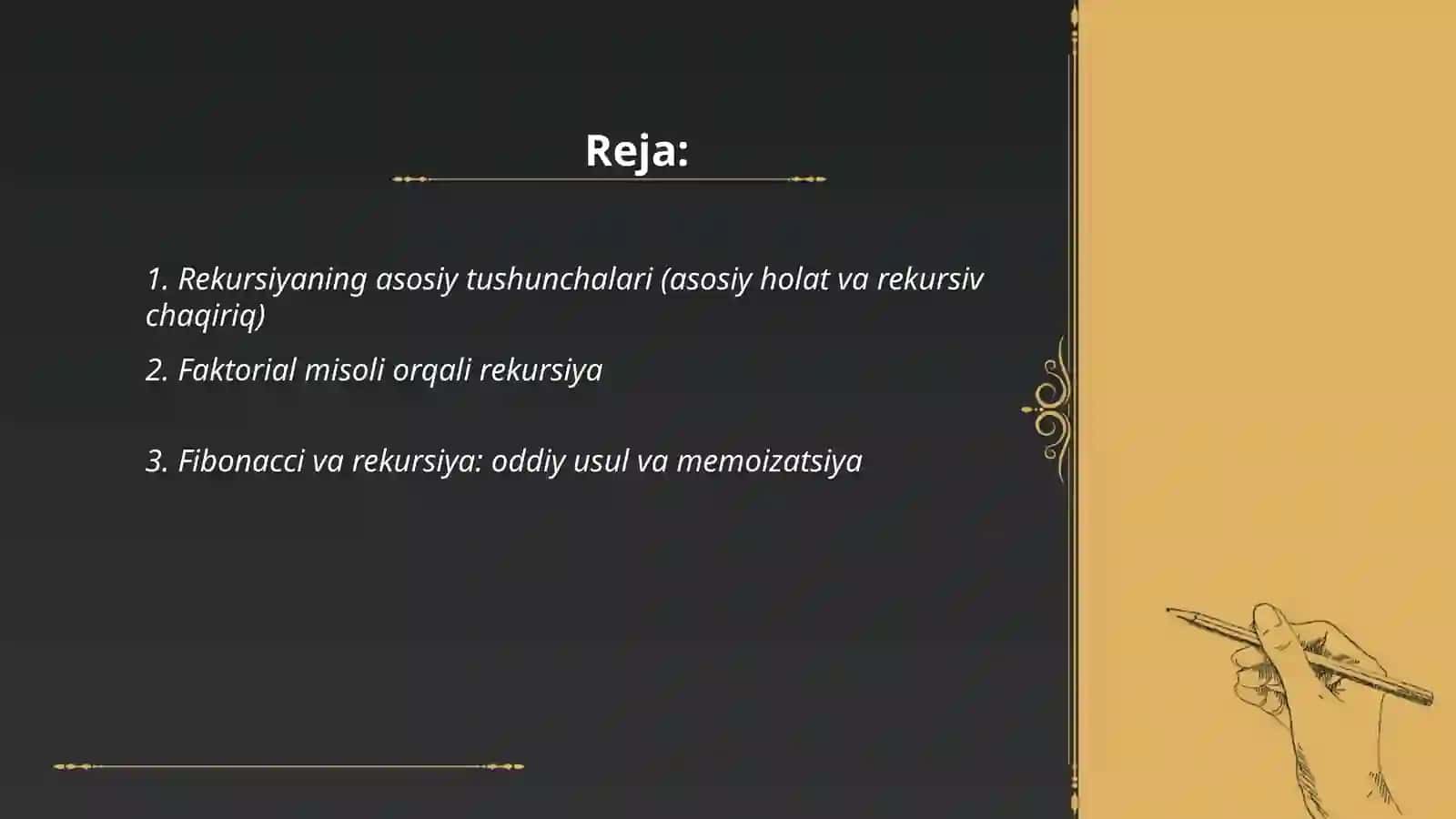 Rekursiv funksiyalar 2