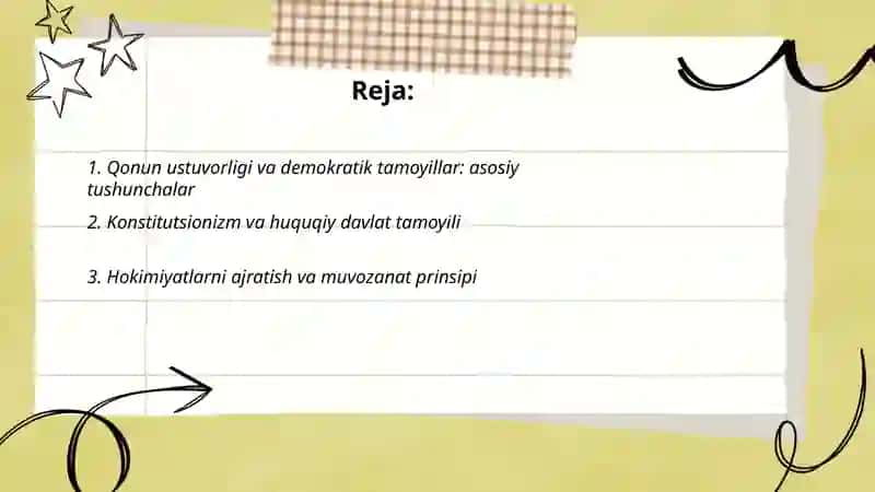 Qonun ustuvorligi taminlanishining demokratik asoslari 2