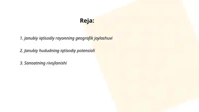 Janubiy iqtisodiy rayonning geografik joylashuvi 2