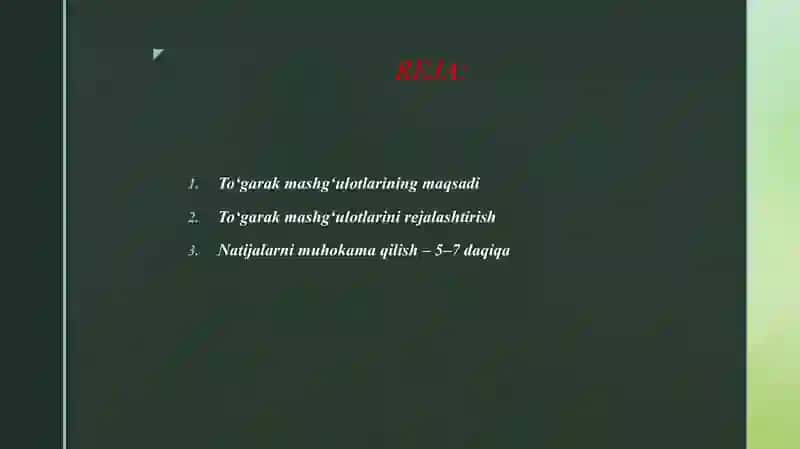 BOSHLANG‘ICH SINFLARDA MATEMATIKADAN TO‘GARAK MASHG‘ULOTLARINI TASHKIL ETISH. 2