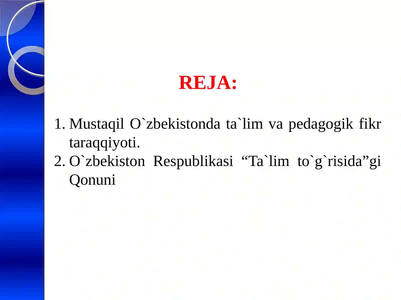 O‘ZBEKISTON RESPUBLIKASIDATA’LIMTIZIMINI RIVOJLANTIRISHNING KONSEPTUAL ASOSLARI 2