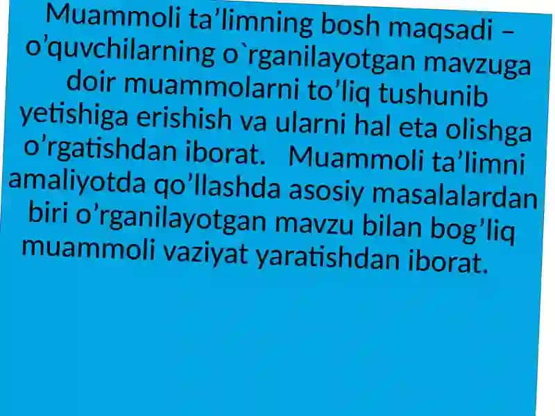 Ta'lim menejmentini o'qitishda muommuoli vaziyatlardan foydalanish metodikasi 2