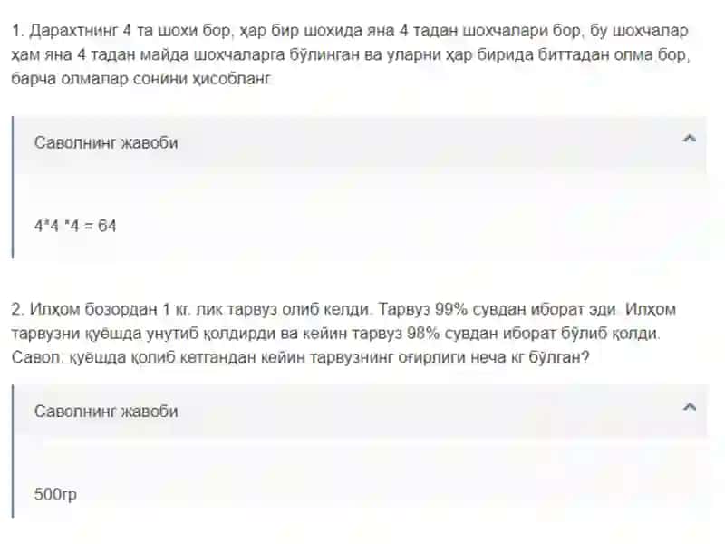 Boshlang`ich sinflar matematika darslari innovatsion yondashuv 2