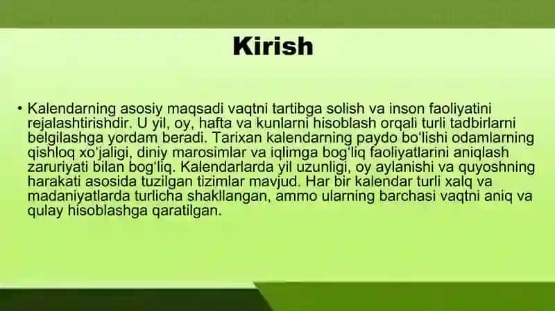 Quyosh, Oy va Quyosh-Oy kalendarlari 2