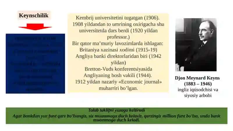 J.M. Keyns taʼlimoti va neokeynschilik 2