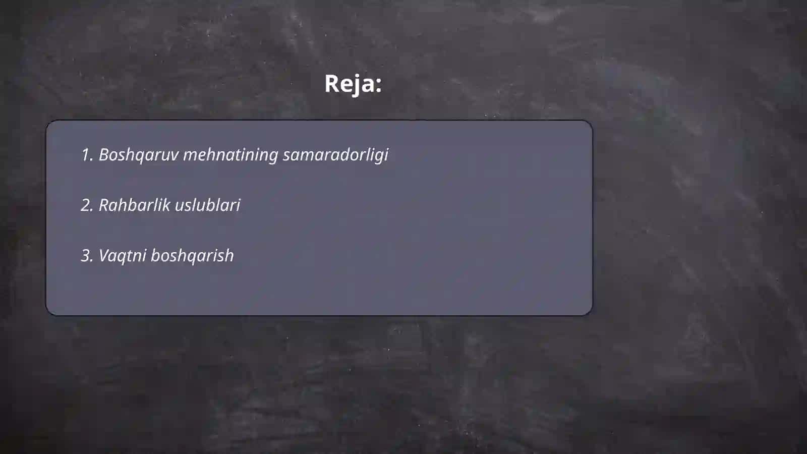 Boshqaruv mehnatini tashkil qilish 2