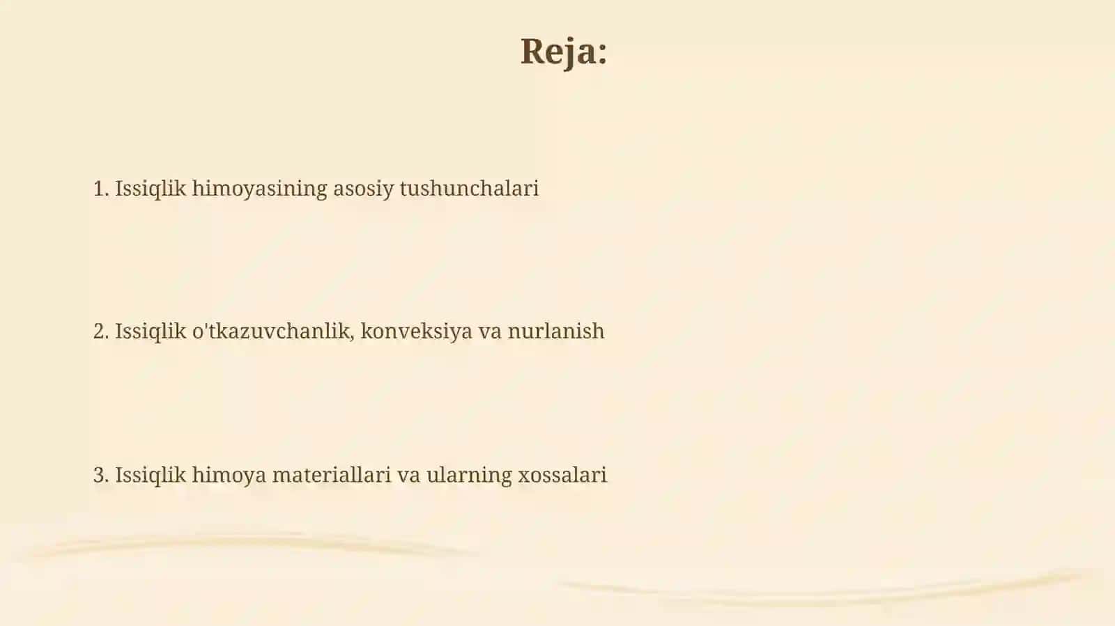Issiqlik himoyalanishining asosiy tushunchalari 2