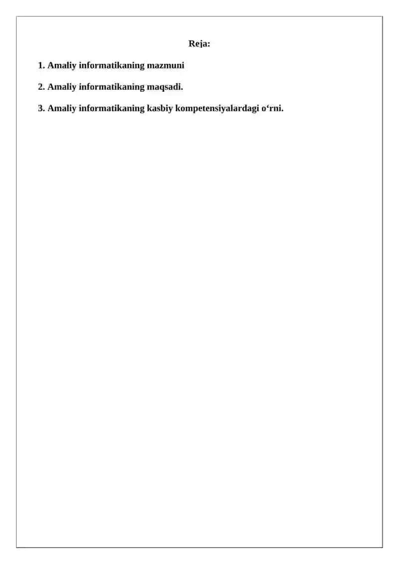 Amaliy Informatika REFERATI 2