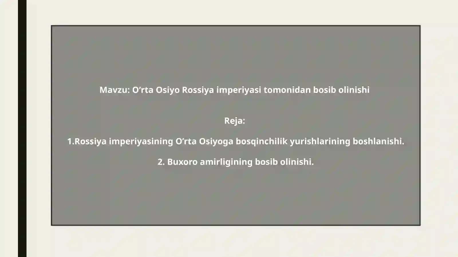 Oʻrta Osiyo Rossiya imperiyasi tomonidan bosib olinishi 2