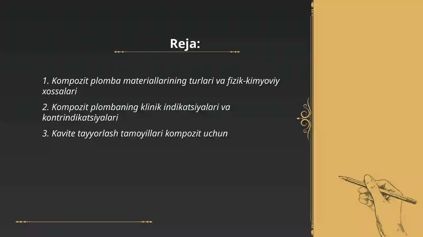 Tishlar restavrasiyasida kompozit plomba ashyolarini klinik qo'lash tamoyillari 2