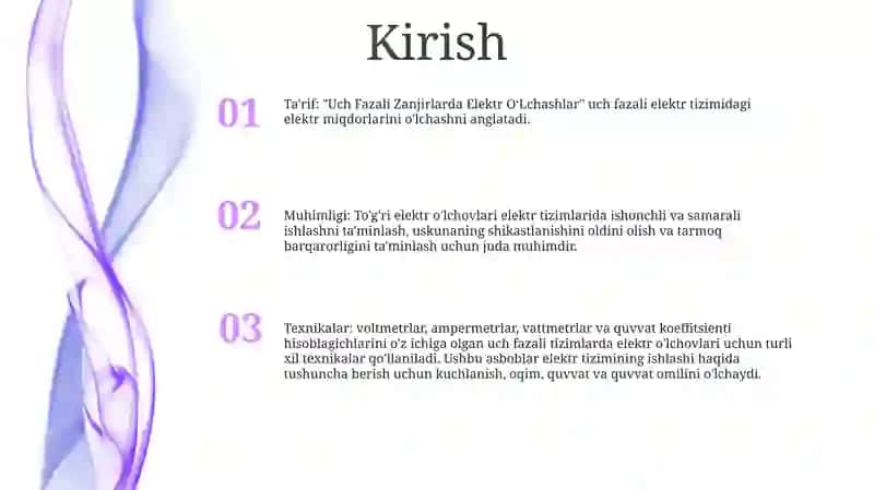 Uch Fazali Zanjirlarda Elektr O‘Lchashlar 2