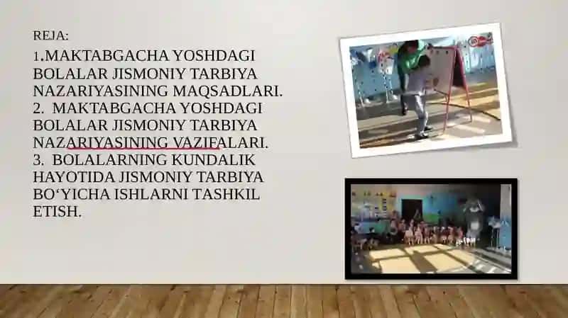 Maktabgacha yoshdagibolalarjismoniy mashg‘ulotlarining tuzilishi,mazmuniva o‘tkazish metodikasi 2
