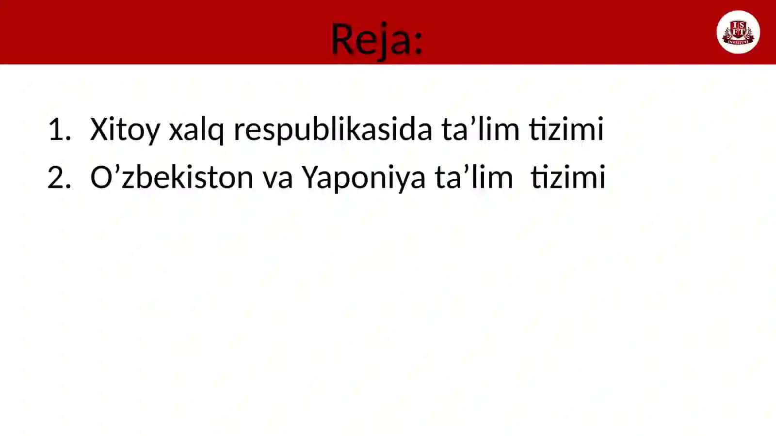 Komparativistik pedagogika fani 2