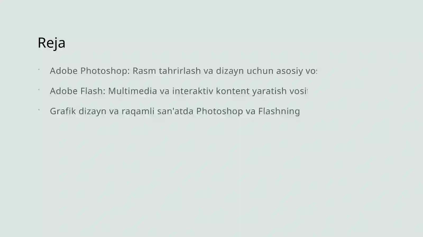 Adobe Photoshop dasturi 2