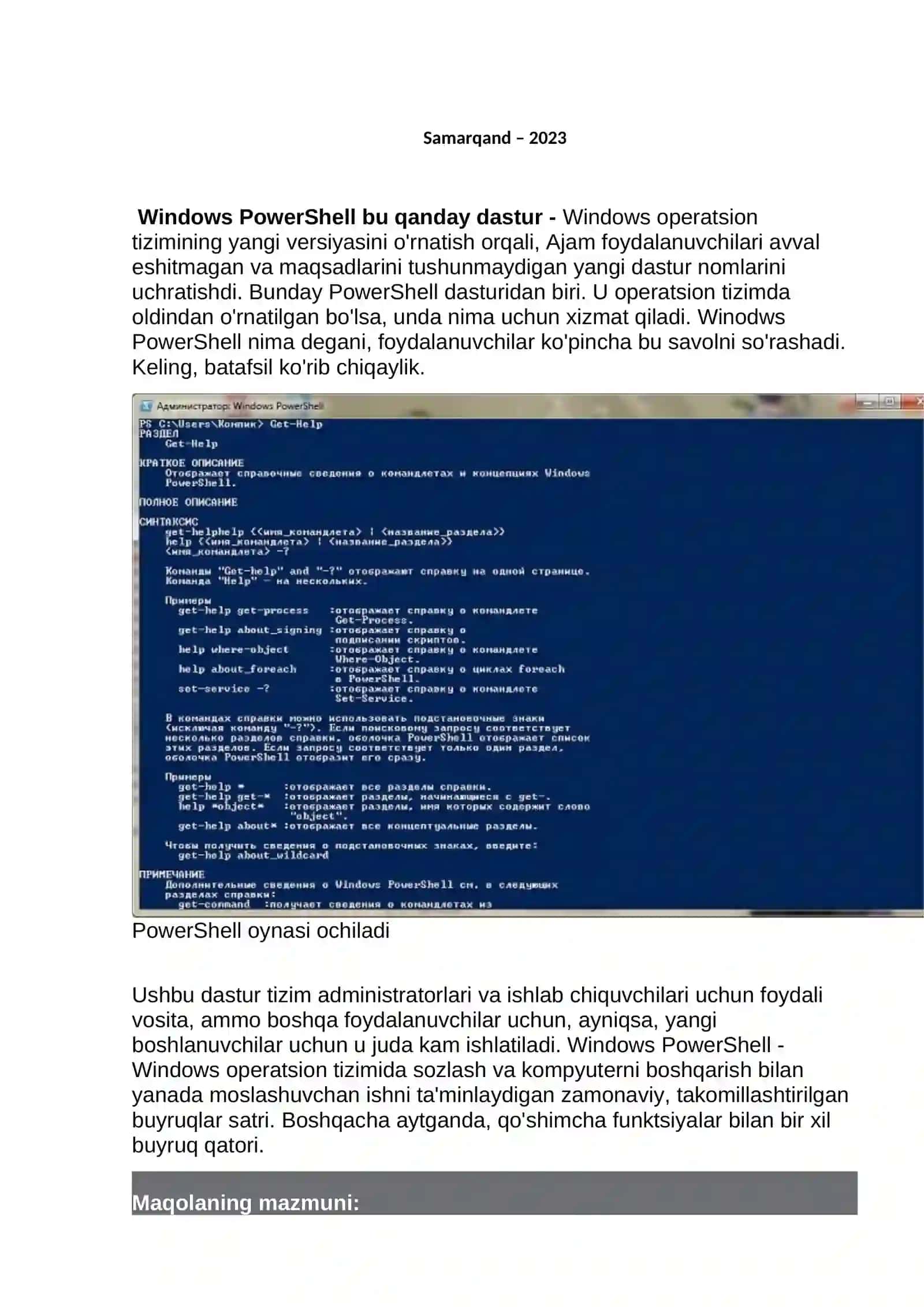 POWERSHELLDA SSENARIYLAR YARATISH 2