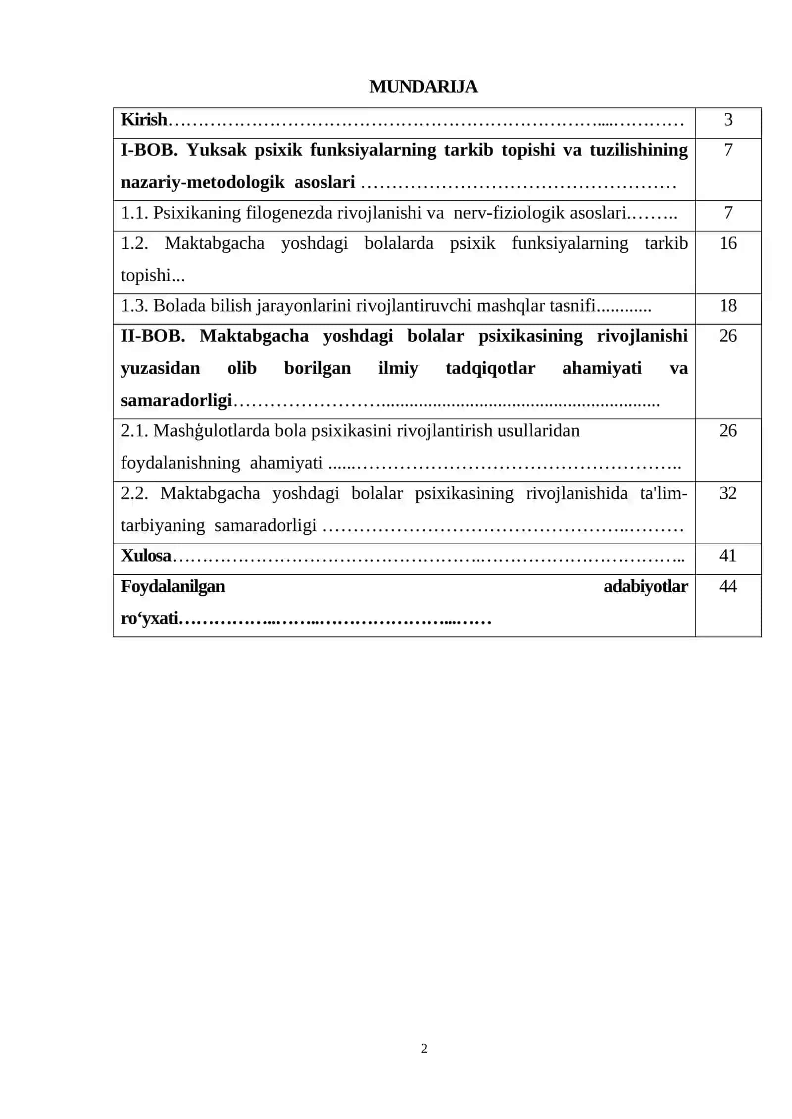 YUKSAK PSIXIK FUNKSIYALARNING TARKIB TOPISHI VA TUZULISHI 2