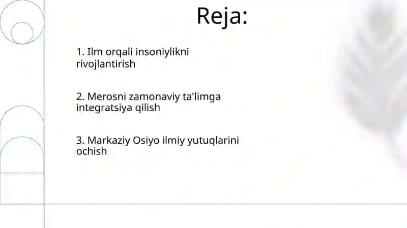Yuksak manaviyatli yoshlarni tarbiyalashda Oʻrta Osiyo allomalarini ilmiy merosining oʻrni 2