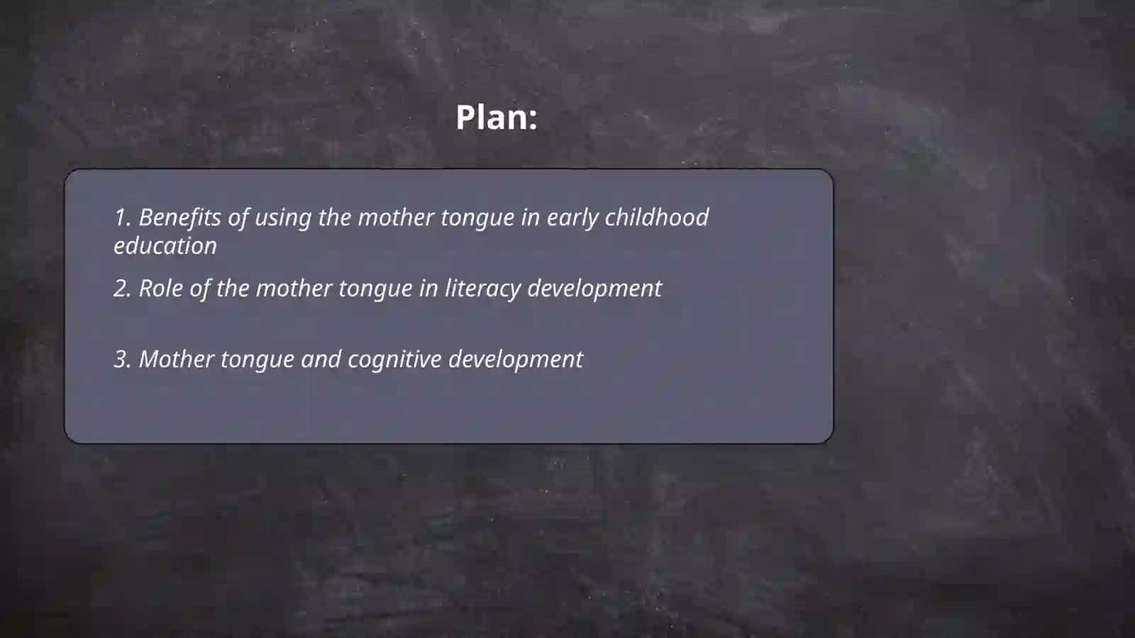 The use of the mother tongue 2