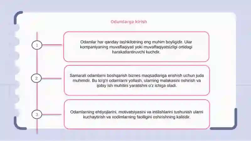 Odamlar har qanday tashkilotning eng muhim boyligidir 2