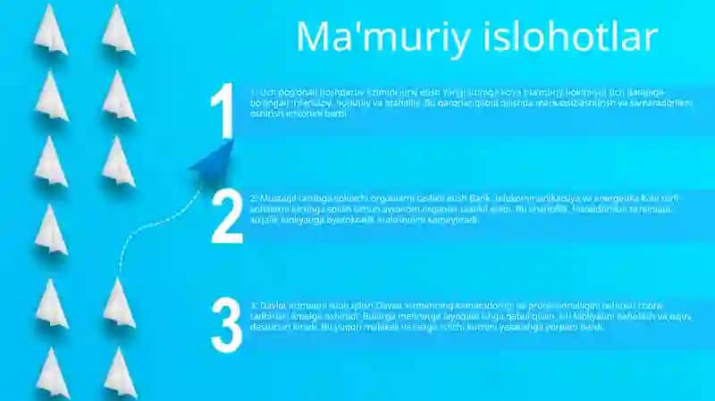 Ma'muriy islohotlar 2